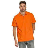 Poloshirt basic oranje - thumbnail