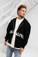 Equalité Varsity Oversized Full Zip Hoodie Heren Zwart - Maat S - Kleur: WitZwart | Soccerfanshop