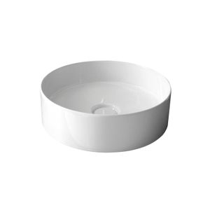 Waskom Sapho Storm Rond 40.5x12 cm Keramiek Wit (incl waste)