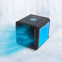 Livington Arctic Air Black Edition, portabler Air-Cooler, met LED verlichting, Water-Verkoeling, Luchtkoeler