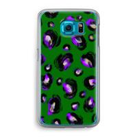 Green Cheetah: Samsung Galaxy S6 Transparant Hoesje - thumbnail