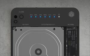 ICY BOX Docking & CloneStation for M.2 NVMe SSD and 2.5"/3.5" SATA SSD/HDD dockingstation