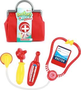 Toi-Toys doktersset in tas met spuit en thermometer