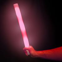 Partystaaf / foam stick met rood LED licht - 48 cm - lichtstaven / partysticks