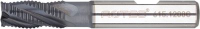 Rotec HSS-E Ruwfrees, AlCrN-gecoat, ø4 - ø4x11x55xø6mm Z=4 / HR / DIN 844-B / kort - 615.0400C