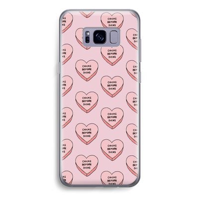 Chicks before dicks: Samsung Galaxy S8 Transparant Hoesje