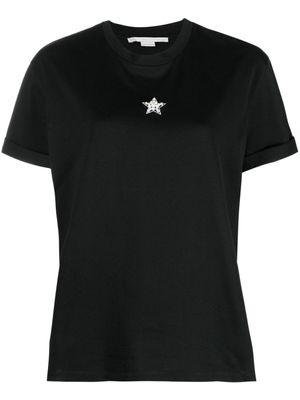 Stella McCartney t-shirt matelassé à ornements - Noir