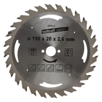 Wolfcraft Handcirkelzaagblad | HM | 28 Zähne | Ø190mm | 1 stuk - 6476000