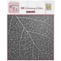 Nellie's Choice • 3d embossing folder achtergrond bladafdruk 15x15cm