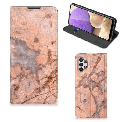 Samsung Galaxy A32 5G | Standcase | Marmer Oranje