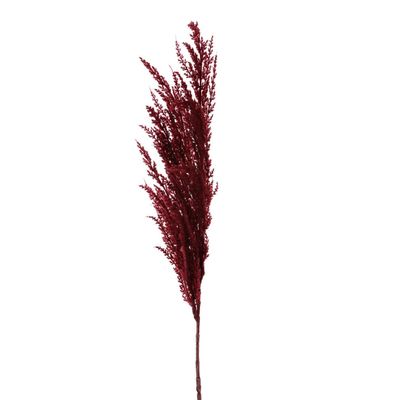 Pampasgras pluim losse steel/tak - bordeaux rood - 100 cm - Decoratie kunst graspluimen