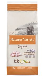 Nature's Variety ORIGINAL NO GRAIN MEDIUM/MAXI TURKEY 12 kg Volwassen Turkije