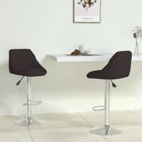 Barstoelen 2 st kunstleer zwart - thumbnail