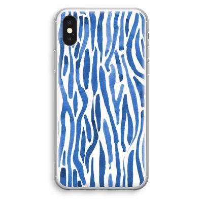 Blauwe nerven: iPhone XS Transparant Hoesje