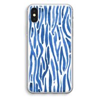 Blauwe nerven: iPhone XS Transparant Hoesje
