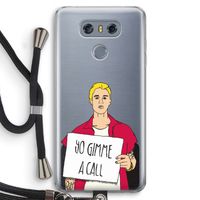 Gimme a call: LG G6 Transparant Hoesje met koord