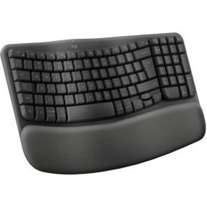 Logitech Wave Keys toetsenbord RF-draadloos + Bluetooth AZERTY Belgisch Grafiet