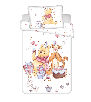 Winnie The Pooh Birthday party dekbedovertrek 135 x 100 cm - Katoen