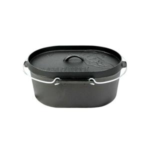 Valhal Dutch Oven Braadpan Gietijzer met deksel Ovaal 9 L