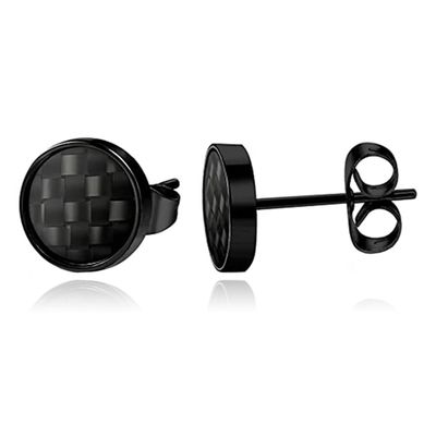 LGT JWLS Stud Oorbellen - Carbon Zwart-4mm