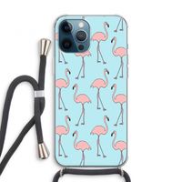 Anything Flamingoes: iPhone 12 Pro Transparant Hoesje met koord