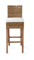 Rivièra Maison Barstoel Rustic Rattan - Bruin,Hout - thumbnail