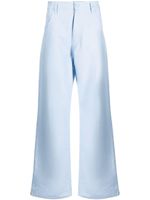 Raf Simons pantalon en coton à coupe droite - Bleu - thumbnail