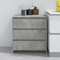 Dressoir 70x41x75 cm bewerkt hout betongrijs