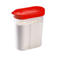 Voedselcontainer strooibus - rood - inhoud 1 liter - kunststof - 15 x 7 x 19 cm