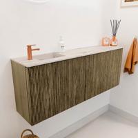 Toiletmeubel Mondiaz Joya Dlux | 111.6 cm | Meubelkleur Dusk | Faye wastafel Nata Wasbak Links | 1 kraangat
