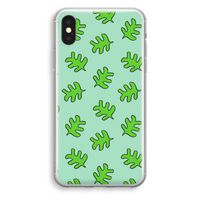 Groene blaadjes: iPhone X Transparant Hoesje