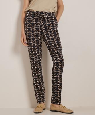 slim fit broek met all-over print slim fit broek met all-over print