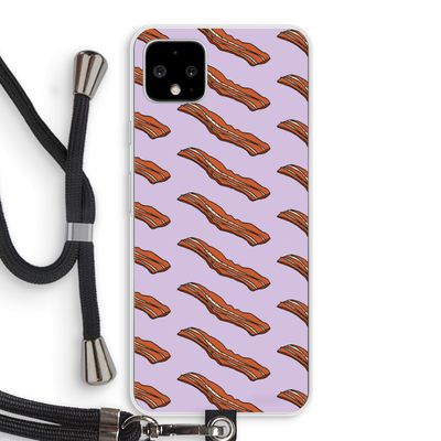 Bacon to my eggs #2: Pixel 4 XL Transparant Hoesje met koord
