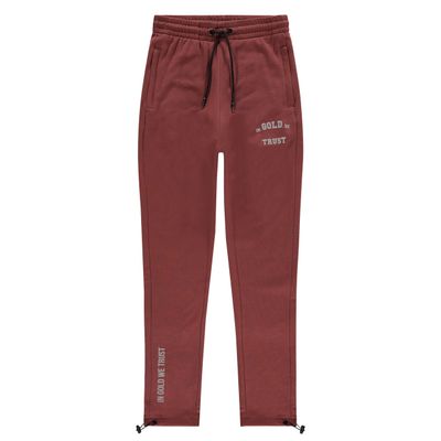 In Gold We Trust Reflective Jogger Bordeaux - Maat XS - Kleur: Rood | Soccerfanshop