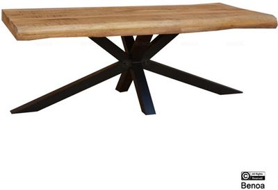 Mango Coffee Table Live Edge 120 3+3cm with Spiderleg