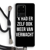 Meer verwacht - Zwart: Samsung Galaxy S20 Ultra Transparant Hoesje met koord
