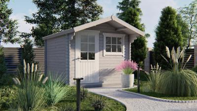 Blokhut - Tuinhuis Bo | 28 mm | vuren honinggeel geïmpregneerd