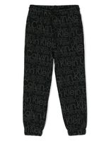 Calvin Klein Kids pantalon de jogging à logo imprimé - Noir