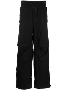 Juun.J pantalon de jogging en coton à lien de resserrage - Noir