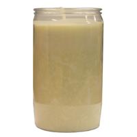 Grafkaars/gedenklicht - wit - 6 x 10 cm - 9 dagen brandtijd