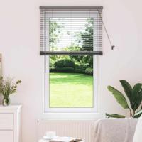 Raam Blind met gordijnen Anders Donkergrijs 80 x 130 cm Aluminium