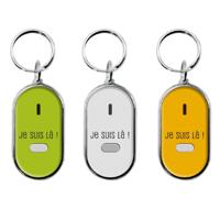 Terugfluitende sleutelhanger - 3x - LED lampje - fluitend - incl. batterij