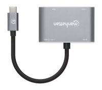 Manhattan USB-C to HDMI & VGA 4-in-1 Docking-Konverter USB-C dockingstation Geschikt voor merk: Universeel USB-C Power Delivery - thumbnail