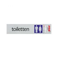 Bord Alulook Toiletten - 165x44 mm zelfklevend.