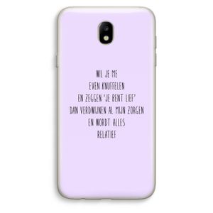 Relatief: Samsung Galaxy J7 (2017) Transparant Hoesje