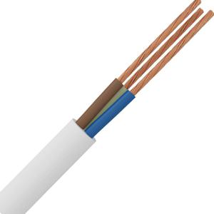 VMVL Kabel - Stroomkabel - 3x2.5mm - 3 Aderig - 100 Meter - H05VV-F - Wit