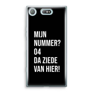 Da ziede van hier - Zwart: Sony Xperia XZ1 Compact Transparant Hoesje
