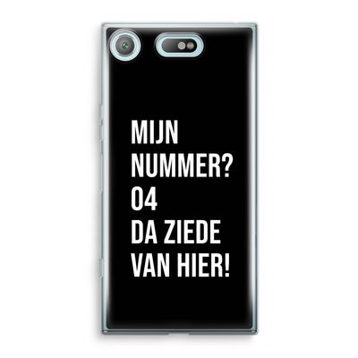 Da ziede van hier - Zwart: Sony Xperia XZ1 Compact Transparant Hoesje