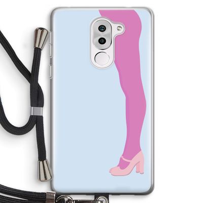 Pink panty: Honor 6X Transparant Hoesje met koord
