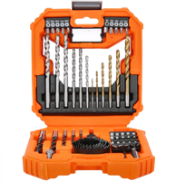 Enzo Wellcut wc-db56 bit boor- en gatenzaagset | 56-delig | in opbergkoffer - wc-db56